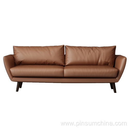 Modern l shaped leather sofa set furniture commercial office building sectional sofa with armchair